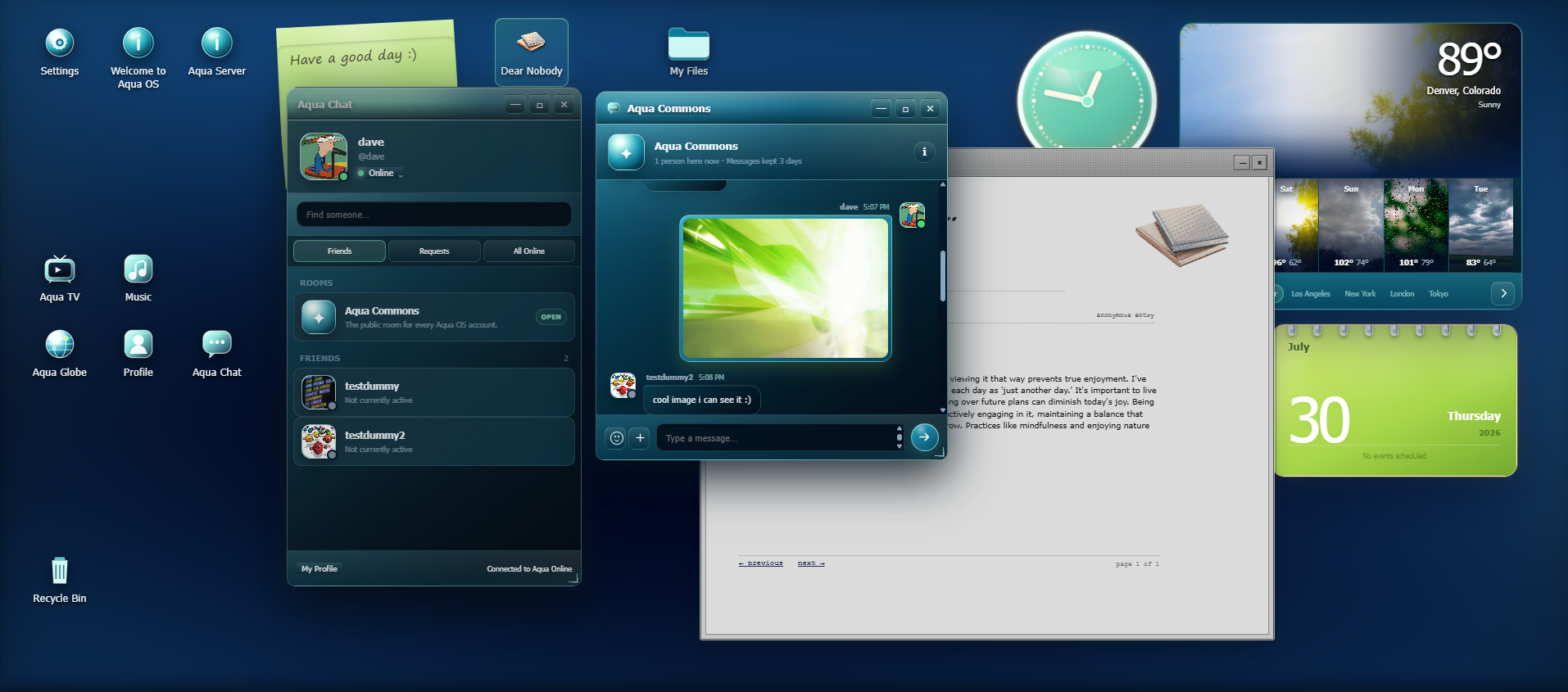 Aqua OS preview